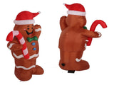 4.92ft Christmas Inflatable Gingerbread Man Cute Rapid Inflation Blow Up Gingerbread Man for Garden V1294-YM0901-3115230113513