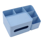 Tissue Box Organizer with Lid Plastic Exquisite Smooth Surface Tissue Desk Organizer for Home Office V1294-YM0706-3117230170011