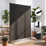 Artiss Room Divider Screen 175x180cm Fabric Black RD-D-PLY-175-BK
