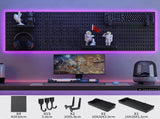 CARLA HOME Pegboard Wall Organizer Kit with 4 Modular Black Pegboards & 19 Accessories for Gaming, V178-36276
