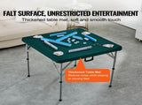 Mahjong Table, Fold-in-Half 4 Player Card Table with Wear-Resistant Green Tabletop, Portable V952-SDMJZBSWZDSTQ0FNSV0