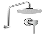 Cefito 9'' Rain Overhead Swivel Shower Head with Wall Bathroom Mixer Silver SHOWER-A3-RO-9-SI-MIXER-RO