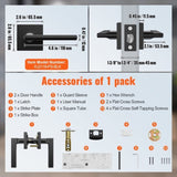 VEVOR Passage Door Handle, 5 Pack Matte Black Door Lever, Left or Right Handing Reversible Lever V952-FXTDMBS5G000F46ZDV0