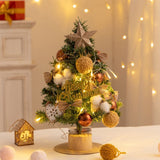 mini desktop Christmas tree, flocked pink Christmas tree, Christmas tree set, Christmas decorations, V1106-128-84940-CHR-5