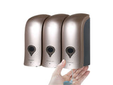 CHUANGDIAN Manual Soap Dispenser 3 Chamber x 300ml/ 10.2oz Wall Mounted Liquid Shampoo Box Shower V1294-YM0901-H34467CHG