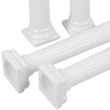 12 Pieces White Plastic Roman Pillars Cake Stand Rods for Tiered Cake Support and Decoration V1369-AZ3-W-16871