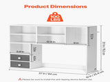 Desktop Bookshelf, 3-Tier Desktop Storage Organizer, 94 x 25.4 x 79.2 cm Office Storage Rack Wood V952-ZMSJDNZSJMB3CBGHOV0