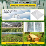 Greenhouse Film, 24' x 100' Greenhouse Plastic Sheeting, 6 mil Thickness Suncover Greenhouse, V952-TMWSM24FT100FS1KWV0