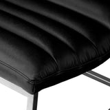 Caviar Bonded Leather & Steel Lounge Accent Chair in Black V1041-JMC-1059BLACK