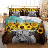Nature-Inspired Floral Duvet Cover Set - Hypoallergenic Fabric-Single V745-AQ043886S2