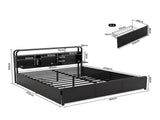 Artiss King Metal Bed Frame 4 Drawers Hidden Storage Headboard HEDY MBED-D-HEDY-K-BK-ABC