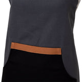 J Elliot Home Selby Cotton Apron 83 x 68 cm Charcoal & Black V442-IDC-APRON-SELBY-CHARCOAL-SH