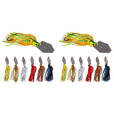 12 Pieces Fishing Lures,Baits Spinner Swim Flipping Bladed Jigs ,Chatter Fish Bait for Salmon Pike V1366-AZ2-W-17792