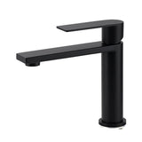 WELS Matt Black Square Short Basin Mixer Vanity Sink Faucet Laundry Spout Tap V1233-KRS101MBL
