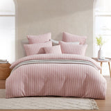 Platinum Collection Frankie Blush Honeycomb Waffle Jacquard Quilt Cover Set King V442-LED-QUILTCS-FRANKIE-BLUSH-KI