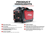 GENPOWER 2.3kW Peak 1.8kW Inverter Generator, 2x15A, 12V, USB, Portable, Petrol, Camping, Home V219-GENPTRGN23SA