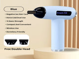 Blue Cordless Ionic Constant Heated Dryer with LCD Display & 9 Wind Speeds - USB Rechargeable V888-ELOSUNG49559