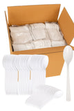 1200x Reusable & Disposable Plastic Spoons BPA Free Bulk Cutlery in White V563-PC1855-50-1BOX