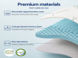 Giselle Bedding 5cm Memory Foam Mattress Topper 7-Zone King Single MATTRESS-TOP-7Z-5-BL-KS