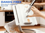 Upgraded Hands Free Multi Purpose Flat Mop, Hands Free Flat Mop, One-Button Cloth Grip, 360&deg V1366-AZ2-W-11107