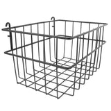 Black Pegboard Wall Basket Organizer, Iron Wire Storage Bin, No Drill Installation for Garage or V1192-AZ-W-32960