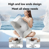 Butterfly 4D Memory Cotton Pillow Ice-Silk Fabric Cooling Pillow Cervical Spine - Gray - Size V1106-115-79531-GRY-CONVENTIONAL