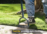 Saw-Tooth Edger Lawn Tool, Half Moon Lawn Edger with T-Grip, Sidewalk Grass Long Handled Step Edger, V1369-AZ3-W-05145