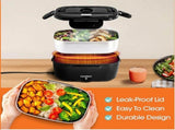 Green Electric Lunch Box 1.5L - Portable Food Heater with 12V Car and 240V Home Plug, Stainless V888-ELOSUNG56277-1