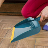 Handheld Broom and Dustpan Set in Green, PP Material for Quick and Easy Cleaning, Compact 1 Set V1366-AZ2-W-21079