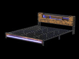 Levede King Bed Frame Storage Headboard Industrial BF1066-K
