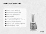 Orku Portable Oral Irrigator Flosser 350ml - Rechargeable Teeth Cleaner V238-SUPDZ-40125763289168