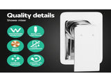 Cefito 8'' Rain Shower Head Wall Arm Square High Pressure Mixer Tap Chrome SHOWER-A3-SQ-8-SI-MIXER
