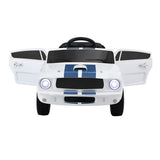 Kids Electric Ride On Car Licensed GT350 Outdoor Toys Cars Music Remote White RCAR-GT350-LS-WH
