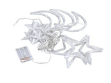 Star Moon Curtain String Lights Romantic Ambience 2 Lighting Modes 126 LED Ramadan Curtain Lights V1294-YM0523-3119220030711