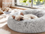 Pet Bed Anti-Anxiety Pet Bed Donut Pet Bed Small Dog Bed Medium Dog Bed Cat Bed - Black / 27in V1107-135-34402-BLK-27IN