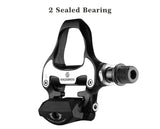 Self Lock Clip In Bike Pedals LOOK KEO Cleat MTB Road 700C Hybrid BMX - Rockbros Black V382-LOOKKEOPEDALSCLIPIN