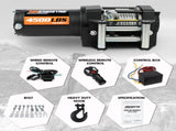 Electric Winch 4500LBS Winch Steel Cable Trailer Towing Remote ATV Winch UTV Winch 4WD V211-AUEB-MNEW001S