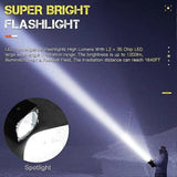 Rechargeable LED Spotlight Flashlight High Power Torch with Focus Beam V1263-JX-4300