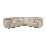 Berlin 6 Seater Sectional Genuine Leather Recliner Sofa with 2 Power Slides V43-SOF-BRLN