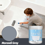 Tub & Tile Paint Waterproof, Non-Slip, Eco-Friendly for Ceramic Surfaces Ideal for Bathrooms, V1107-116-26637-MOR-500G