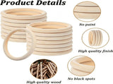 45 Pcs 4 Inch Wooden Rings for Crafts,Natural Unfinished Solid Wooden Rings for Macrame,Diy V1369-AZ3-W-17873