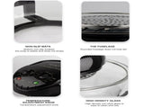 Three-in-One Visual Convection Air Fryer with 12L Large Capacity, 360&deg Circulating Heat, Low-Oil V1341-ZY-N7CWWQHZ-TRANSPARENT
