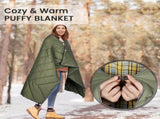 Blue Compact Lightweight Quilted Blanket - Soft, Warm, and Portable for Outdoor Adventures V888-ELOSUNG46771