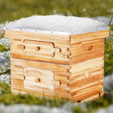 VEVOR Bee Hive 20 Frame Bee Hives Starter Kit, Beeswax Coated Cedar Wood, 1 Deep 1 Medium Bee V952-CTFXSMSHX1ZHAS36XV0