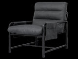 Levede Metal Framed Lounge Chair Linen in Dark Grey CH1150-DG