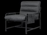 Levede Metal Framed Lounge Chair Linen in Dark Grey CH1150-DG_NZ