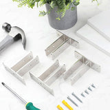 4Pcs Bathroom Partition Support Metal Brackets for Commercial Installation V1192-AZ-W-23552