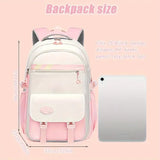 Lightweight Youthful Spine-Protecting Backpack Oxford Fabric Water-Resistant Large Capacity, V1232-SJB-SB-001