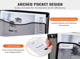 File Wall Rack, Six-Piece 1 Pocket Mesh Wall File Holder, Wall Mounted Magazine Mail Paper & V952-WJBGJHSWJSWS3167AV0