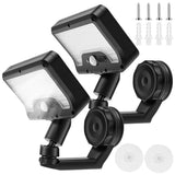 2Pcs Magnetic Solar Lights Outdoor with 3 Lighting Modes Dual Charging Modes ABS and IP65 Waterproof V1366-AZ2-W-14932